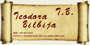 Teodora Bilbija vizit kartica